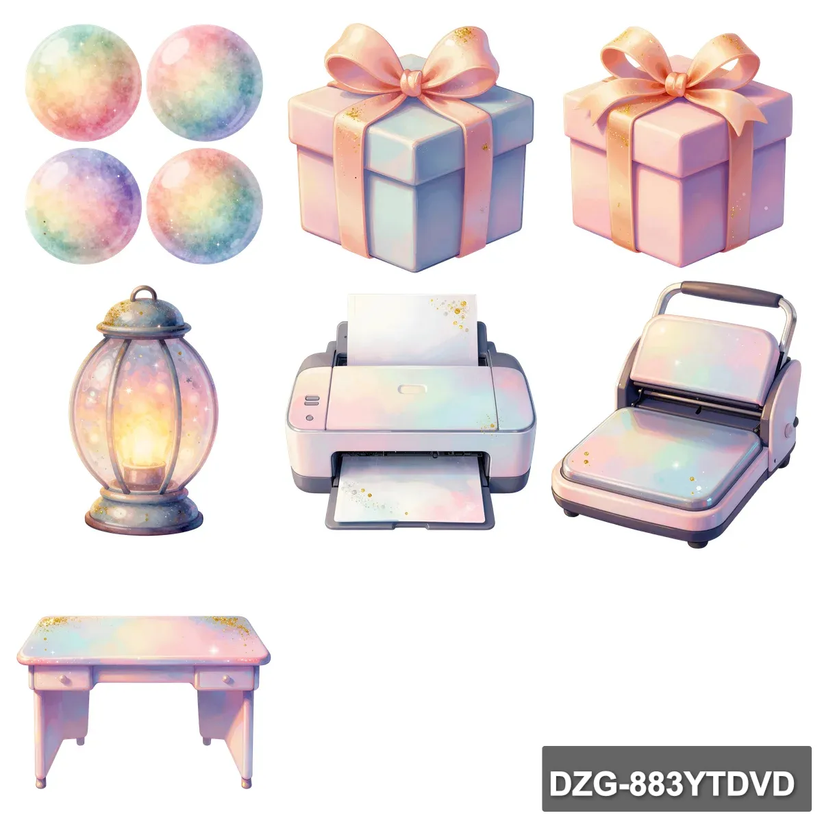Dreamy Pastel Craft Bundle: Gifts, Lantern, & Office Magic - Image 2