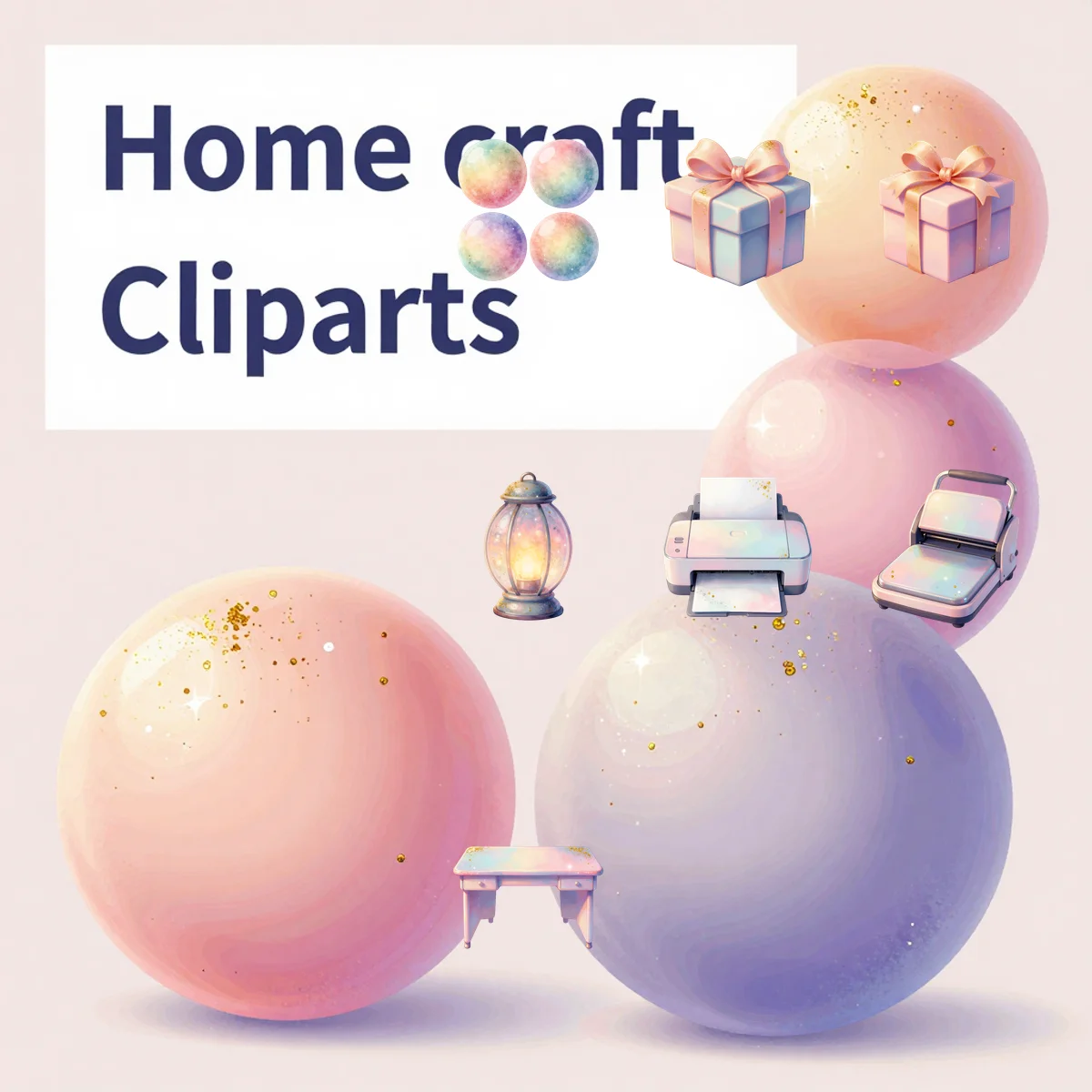 Dreamy Pastel Craft Bundle: Gifts, Lantern, & Office Magic
