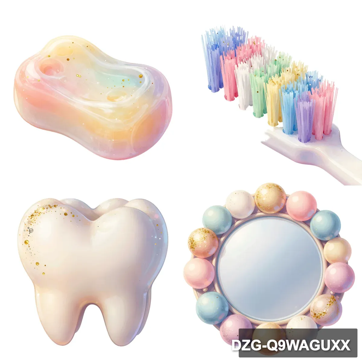 Glowing Pastel Oral Care & Decor Bundle