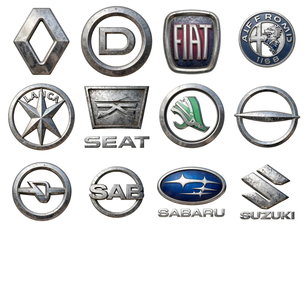 Metallic Car Brand Logos Bundle: 100 Sleek Clipart Designs - Image 4