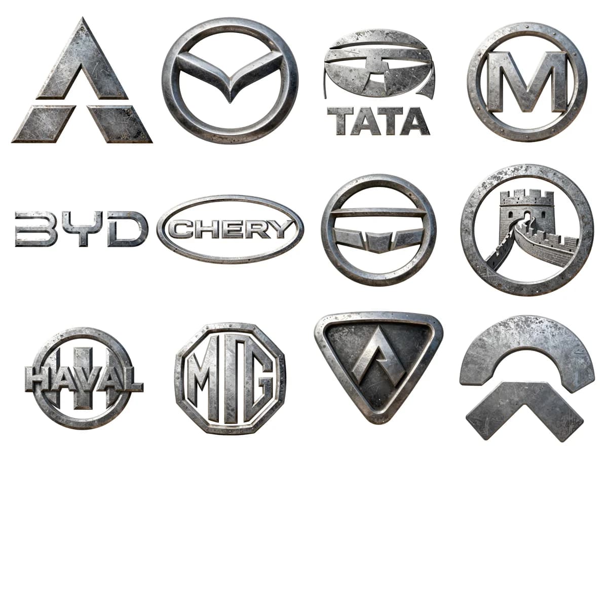 Metallic Car Brand Logos Bundle: 100 Sleek Clipart Designs - Image 5