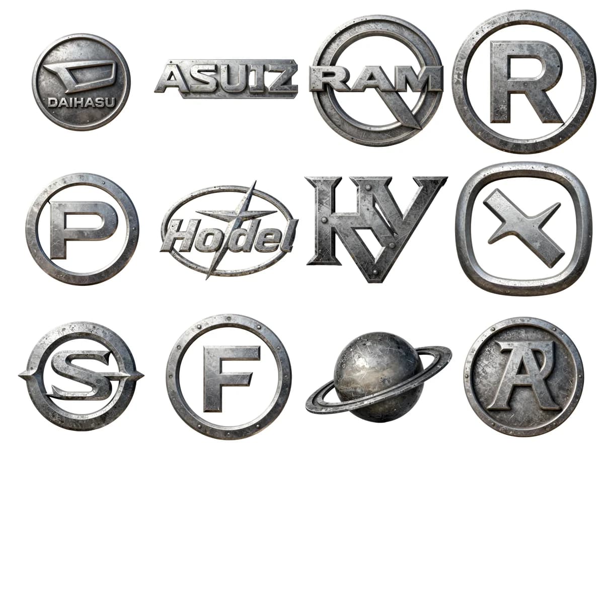 Metallic Car Brand Logos Bundle: 100 Sleek Clipart Designs - Image 7