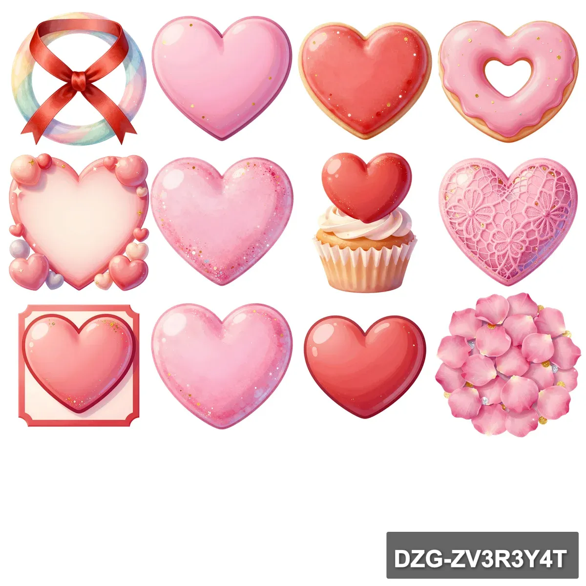 Valentine's Whimsy Bundle: 49 Sweet & Romantic Clipart Designs - Image 3