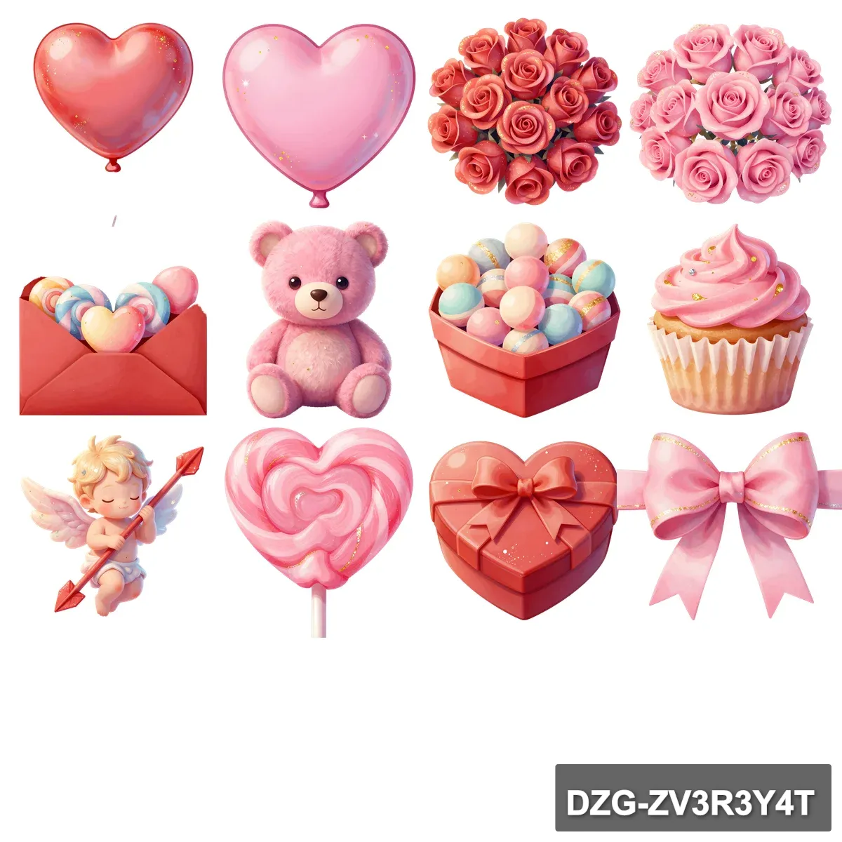 Valentine's Whimsy Bundle: 49 Sweet & Romantic Clipart Designs - Image 1